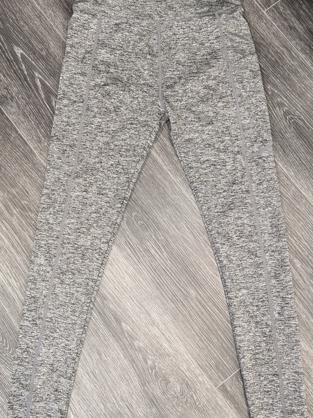 SHEIN Gray Marled Performance Kids Leggings
